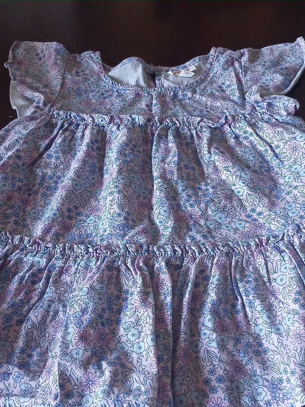 Cat & Jack Girls Flutter Sleeves Tier Dress - Picture 2 of 6